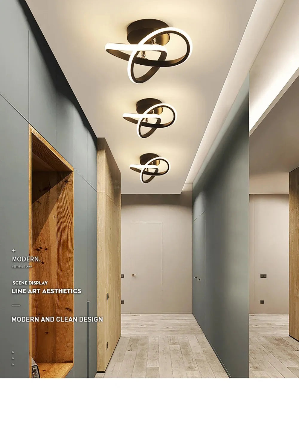 GlowStruct Modern Clover LED Ceiling Light