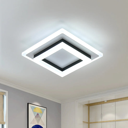 Modern LED Square Ceiling Light, 24W