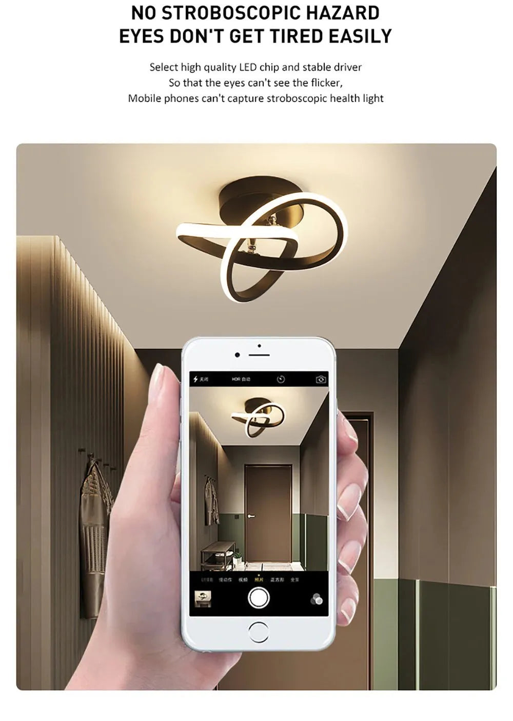 GlowStruct Modern Clover LED Ceiling Light