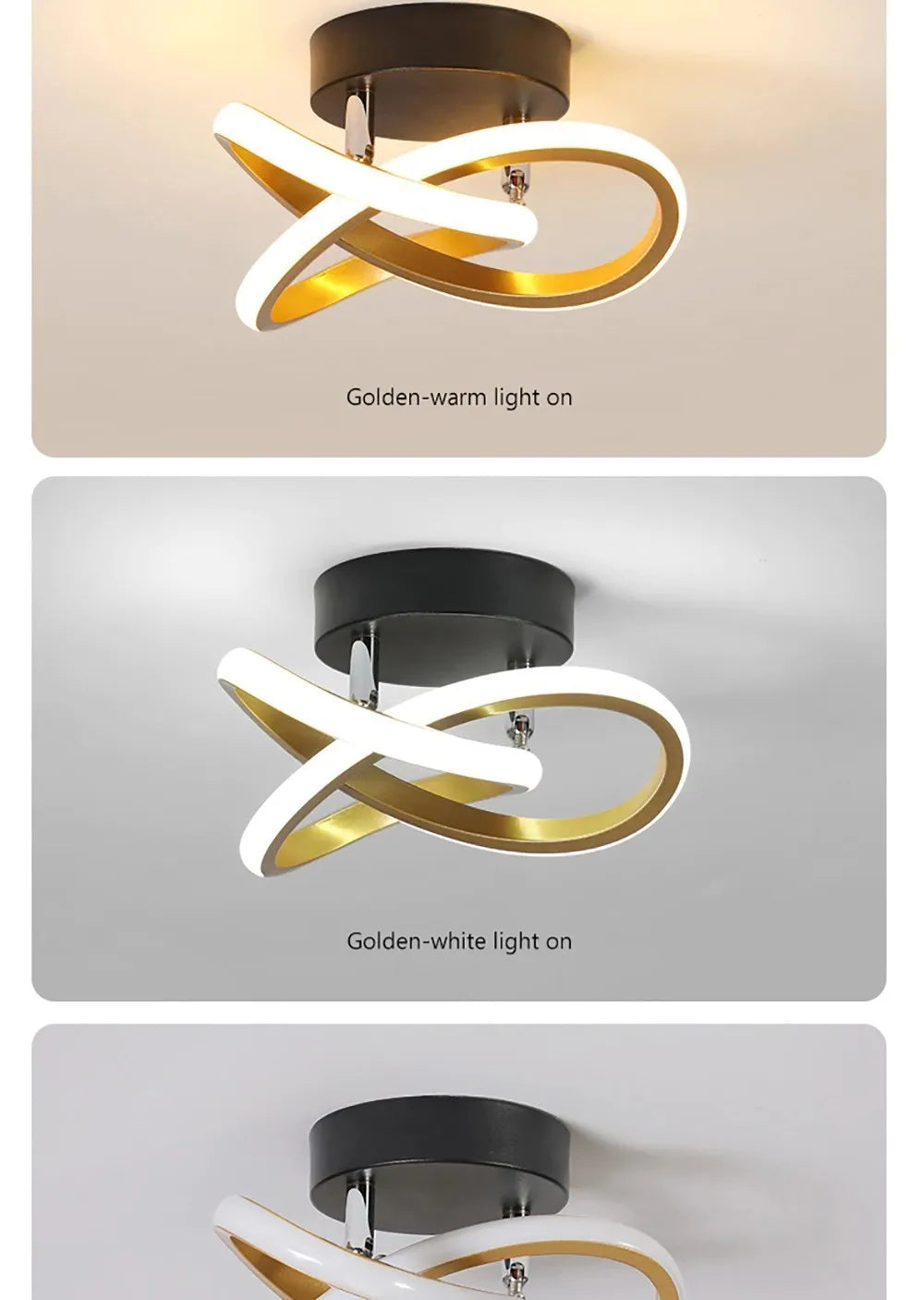 GlowStruct Modern Clover LED Ceiling Light