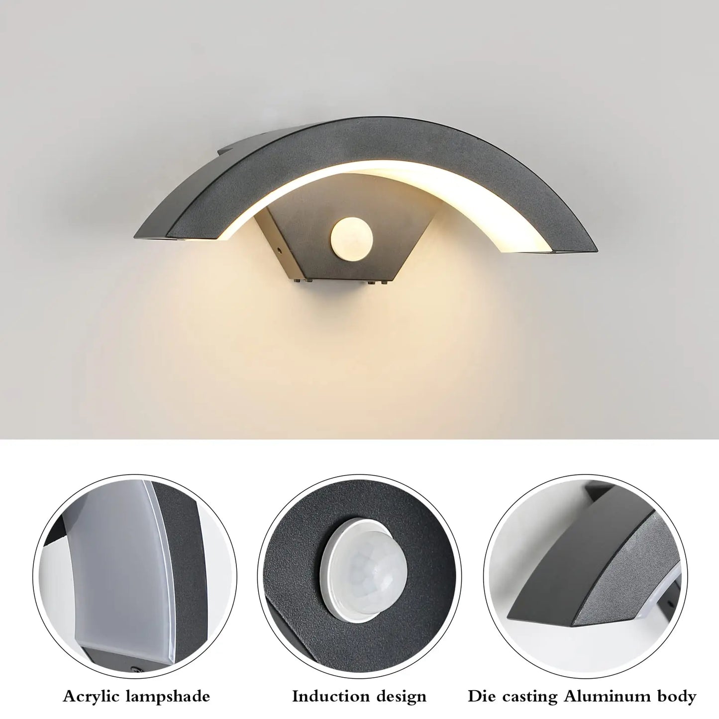 Modern Wall Light, Motion Sensor, 24W