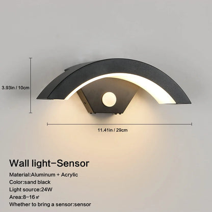 Modern Wall Light, Motion Sensor, 24W