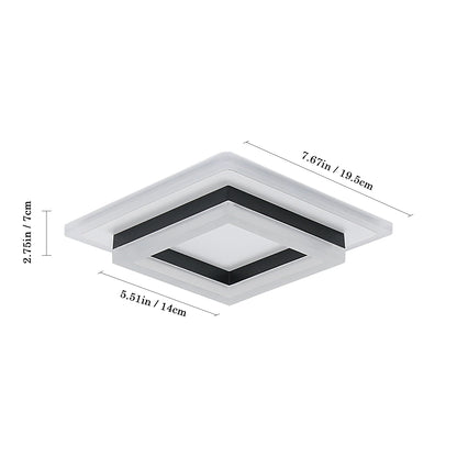Modern LED Square Ceiling Light, 24W