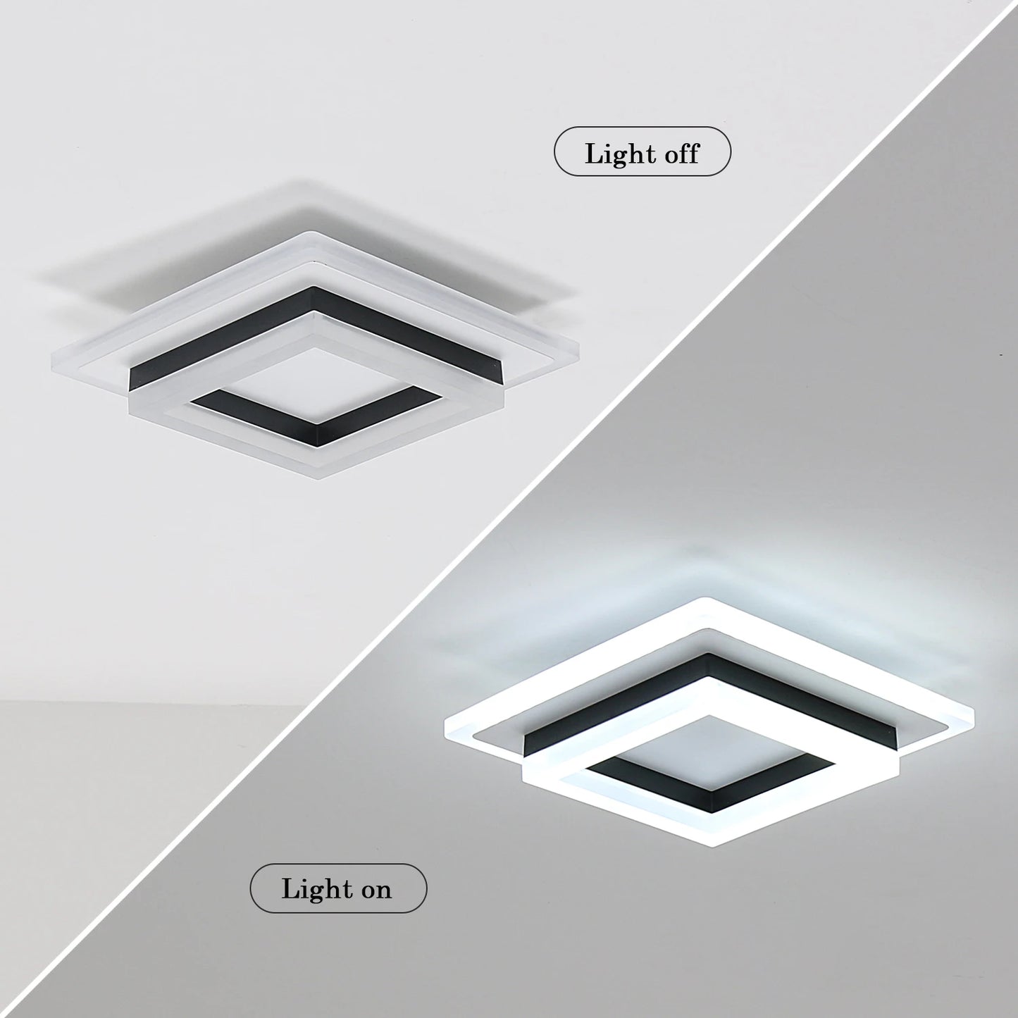 Modern LED Square Ceiling Light, 24W