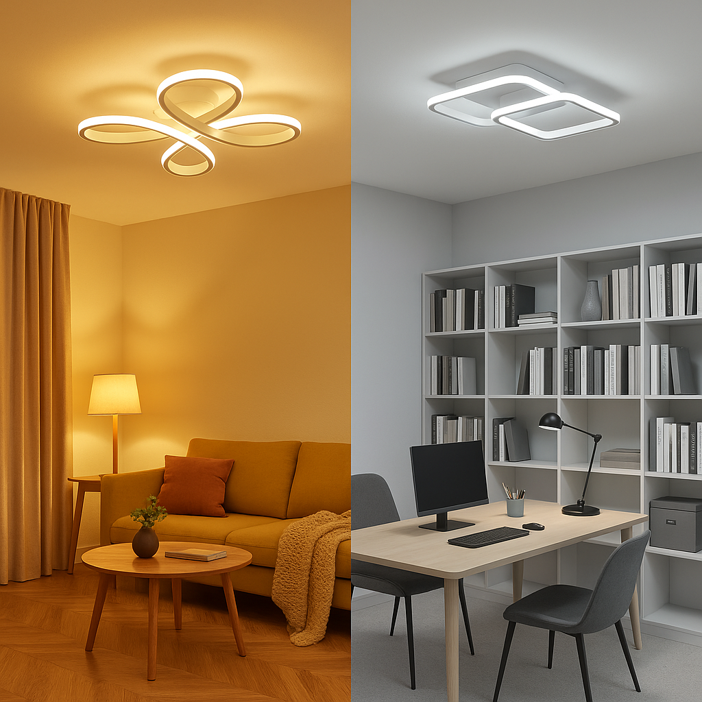 Both LED Lights - Living Room & Home Office Settings