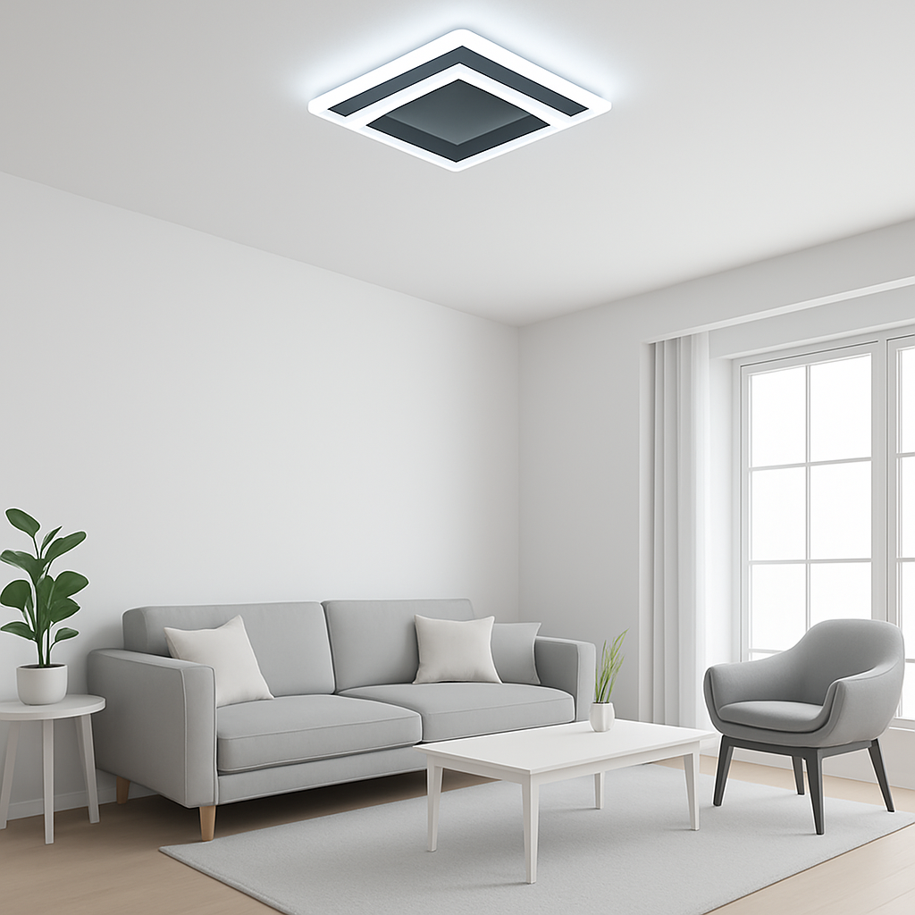 Clean LED Square Ceiling Light Room